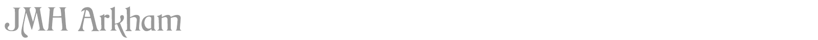 JMH Arkham font preview